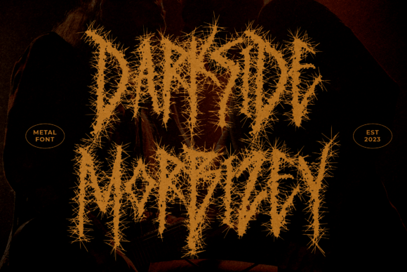 Darkside Morbizey: A Metal Display Font for Bold Branding