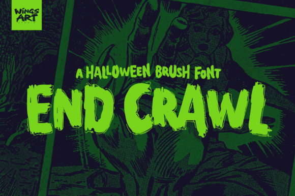End Crawl: A Creepy Brush Font for Crafted Products