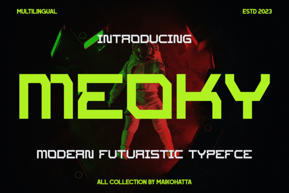 Moeky: A Futuristic Typeface for Creative Product Makers