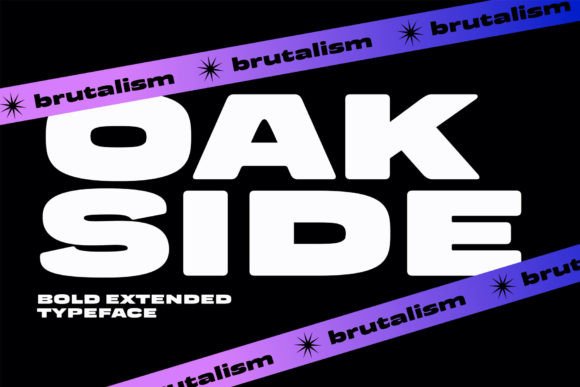 Oakside: A Bold Extended Typeface for Modern Web Design